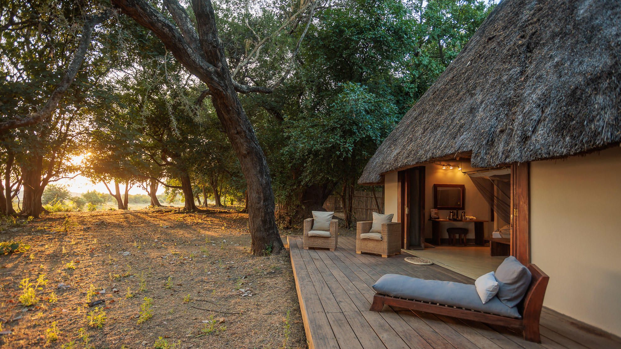 Luangwa River Camp private Terrasse