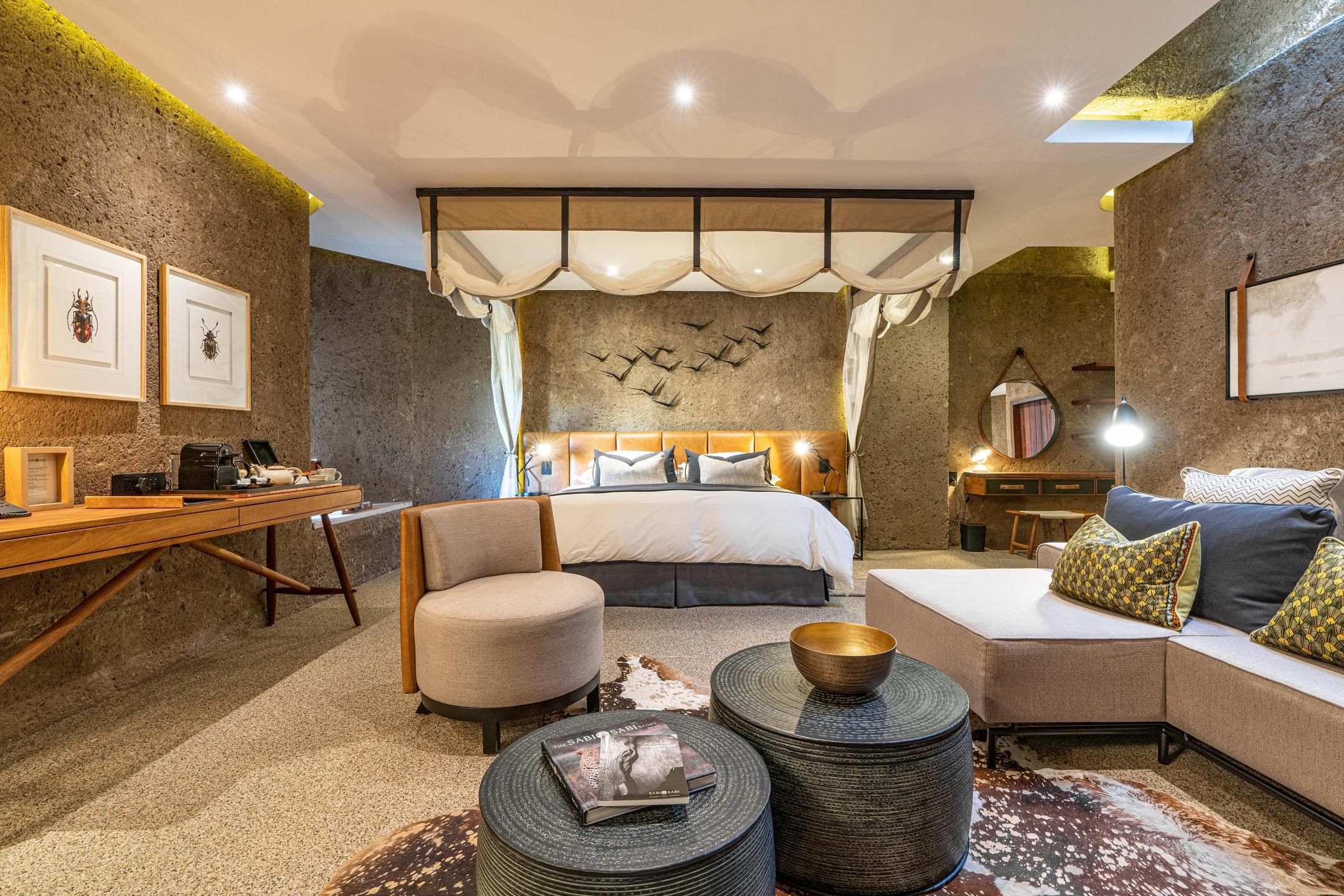 Luxus Suite Schlafzimmer Sabi Sabi Earth Lodge