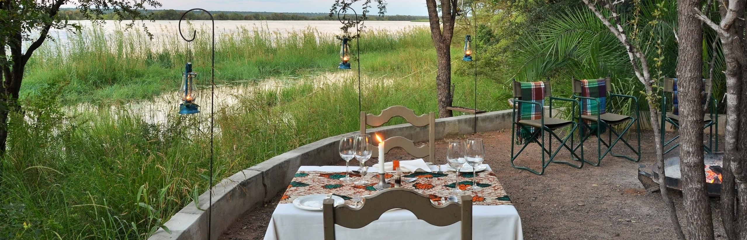 Candellight dinner at Chobe Bakwena Lodge