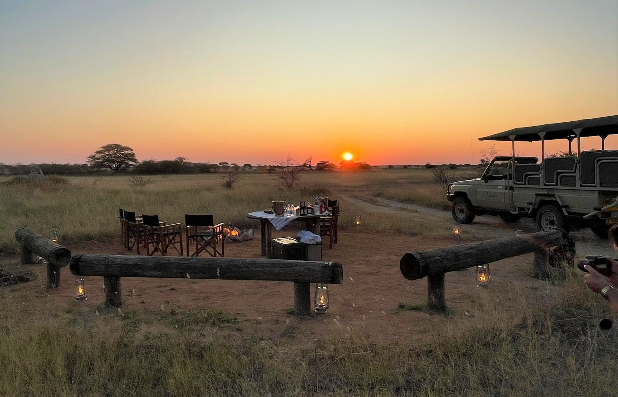 Safari bei Sonnenuntergang